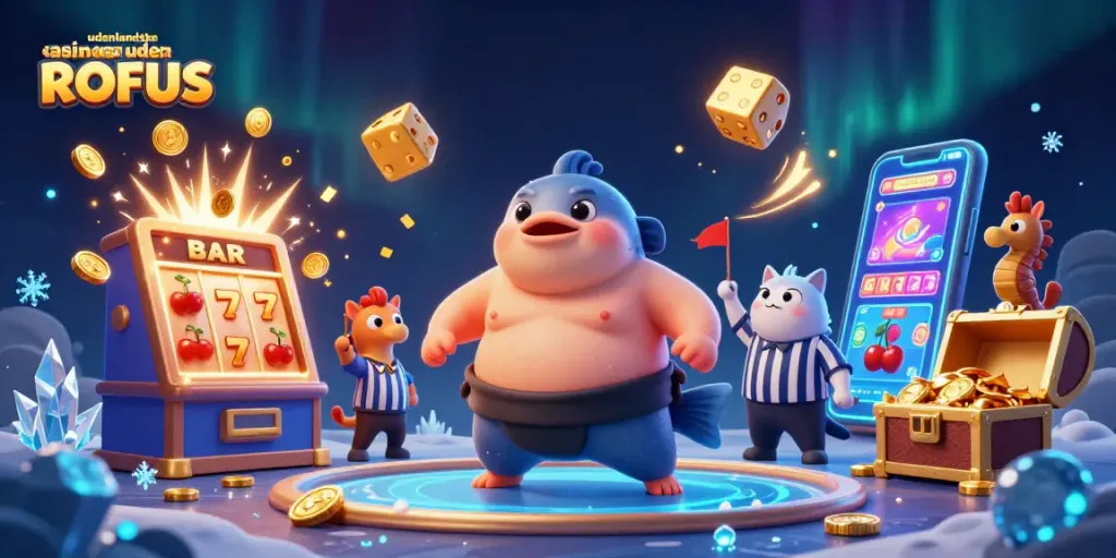 Experience the thrill of udenlandske casinoer uden ROFUS with a bustling underwater casino scene, showcasing excitement and fun.