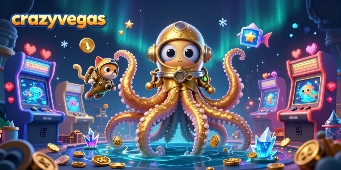 Engage with the captivating kraken and diving cat scene while exploring crazyvegas casino adventures.